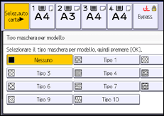 Illustrazione della schermata sul pannello di controllo