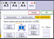 Illustrazione della schermata sul pannello di controllo
