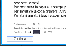 Illustrazione della schermata sul pannello di controllo