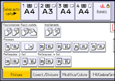 Illustrazione della schermata sul pannello di controllo