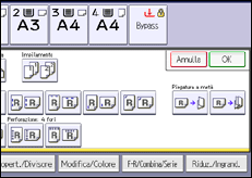 Illustrazione della schermata sul pannello di controllo