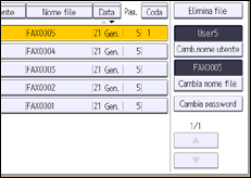Illustrazione della schermata sul pannello di controllo