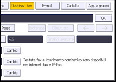 Illustrazione della schermata sul pannello di controllo