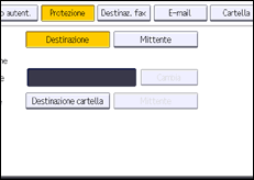 Illustrazione della schermata sul pannello di controllo