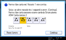 Illustrazione della schermata sul pannello di controllo