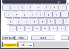 Illustrazione della schermata sul pannello di controllo