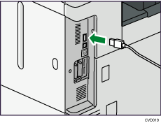 Иллюстрация подключения кабеля интерфейса USB