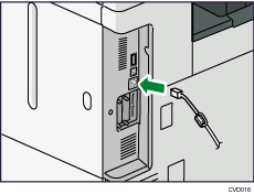 illustration of connecting Ethernet cable