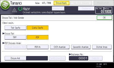 İşlem paneli ekran çizimi