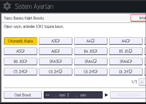 İşlem paneli ekran çizimi