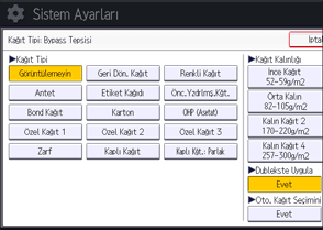 İşlem paneli ekran çizimi