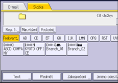 Ilustrace displeje ovládacího panelu
