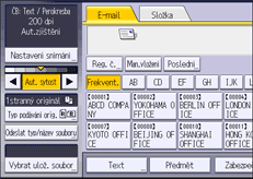Ilustrace displeje ovládacího panelu