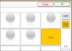 Ilustrace displeje ovládacího panelu