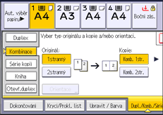 Ilustrace displeje ovládacího panelu