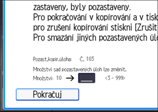 Ilustrace displeje ovládacího panelu