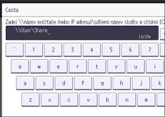Ilustrace displeje ovládacího panelu