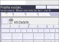 Ilustrace displeje ovládacího panelu