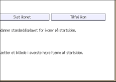 Illustration af skærmbilledet på betjeningspanelet