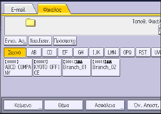 Απεικόνιση οθόνης πίνακα λειτουργιών