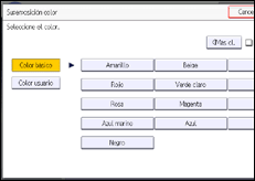 Ilustración de la pantalla panel de mandos