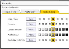 Ilustración de la pantalla panel de mandos