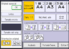 Ilustración de la pantalla panel de mandos