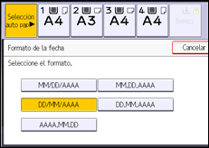 Ilustración de la pantalla panel de mandos