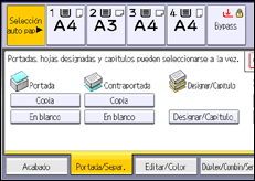 Ilustración de la pantalla panel de mandos