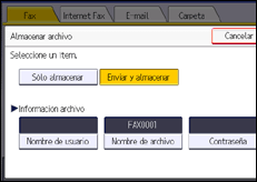 Ilustración de la pantalla panel de mandos