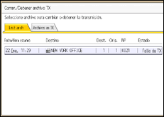 Ilustración de la pantalla panel de mandos