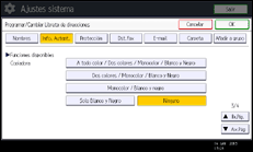 ilustración de la pantalla del panel de operaciones