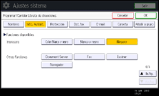 ilustración de la pantalla del panel de operaciones