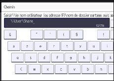 Illustration de l'écran du panneau de commande