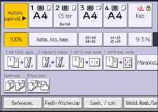 A kezelőpanel ismertetése
