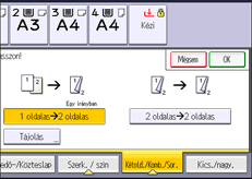 A kezelőpanel ismertetése