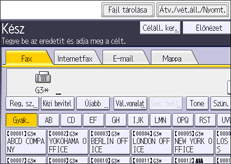 A kezelőpanel ismertetése