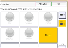Schermafbeelding bedieningspaneel