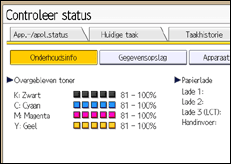 Schermafbeelding bedieningspaneel