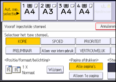Schermafbeelding bedieningspaneel
