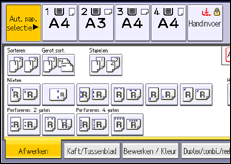 Schermafbeelding bedieningspaneel