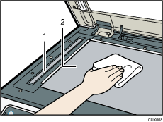 Afbeelding van de glasplaat met genummerd bijschrift