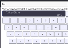 Schermafbeelding bedieningspaneel