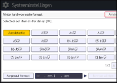 Schermafbeelding bedieningspaneel