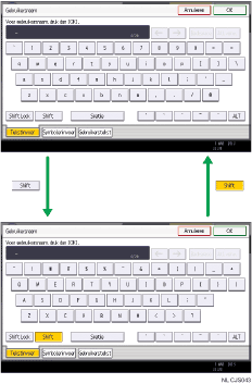 Afbeelding van de toetsen