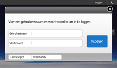 Schermafbeelding bedieningspaneel