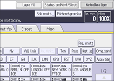 Bild av användarpanelens skärm
