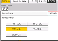 Abbildung Bedienfeld-Display
