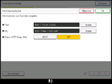 Abbildung Bedienfeld-Display