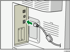 Abbildung des Anschlusses des Ethernet-Kabels